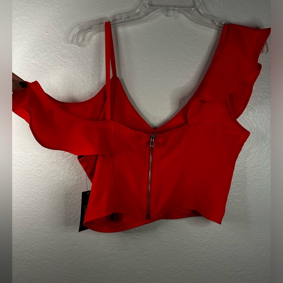 Lulus - Ruffled Crop Top - Picture 2 of 6